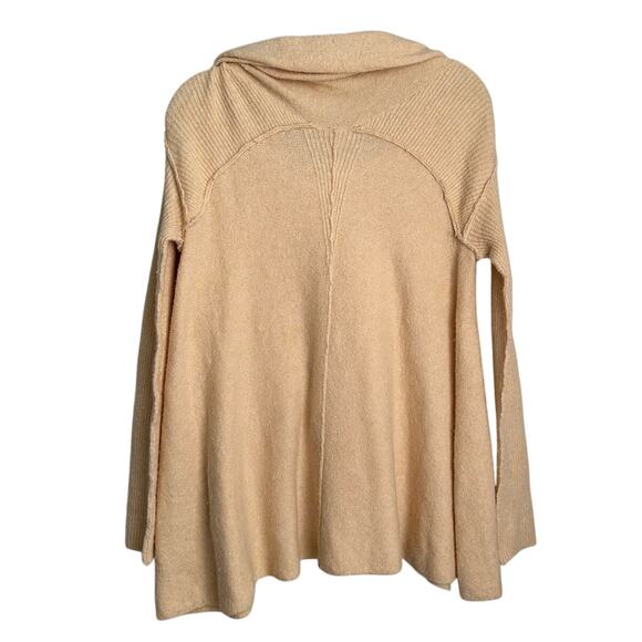 Free People Butter Yellow Wool Blend Cowl Neck Sweater Women's Small - Picture 3 of 7